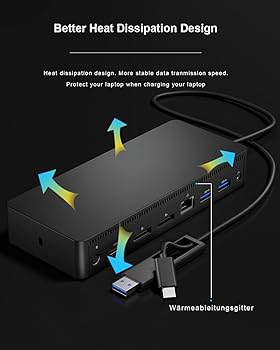 PCケーブル・コネクタ D6000 Universal Docking Station Amazon.com: D6000 Dell Docking Station Dual Monitor with USB